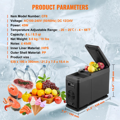 SucceBuy 8L to 75L Car Refrigerator Fridge Portable Icebox Single&Dual Zone w/Blue Tooth Temp Adjustable for Outdoor Camping RV Daniel’s Outdoor Company
