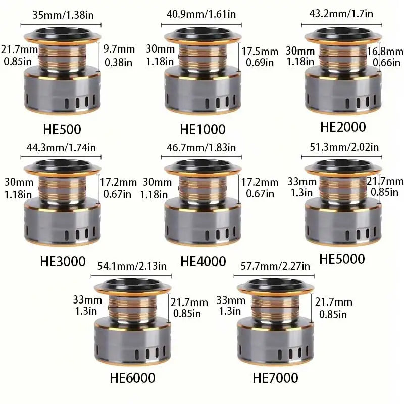 1 Piece Two-Hand Rotating Fishing Reel, He1000-7000 Series, 5.2:1 Gear Ratio, 22.05lb Extraction, Smooth and Sensitive Aluminum Alloy Body, Pa Nylon, Left/Right Hands Can Be Changed, Suitable for Freshwater and Saltwater Daniel’s Outdoor Company