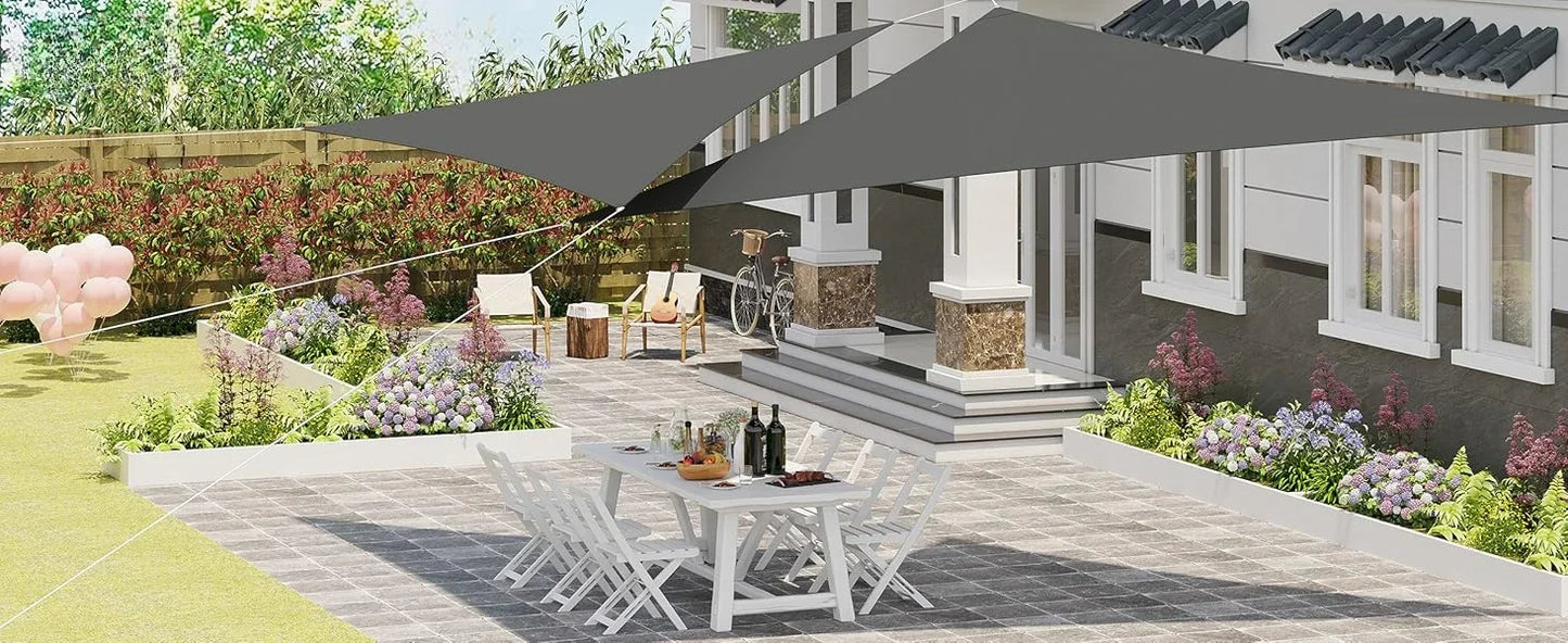 Triangle Sun Shade Sail Canopy UV Block Sunshade Sails Sunscreen for Outdoor Patio Garden Backyard Awning Sunsail with Free Rope Daniel’s Outdoor Company