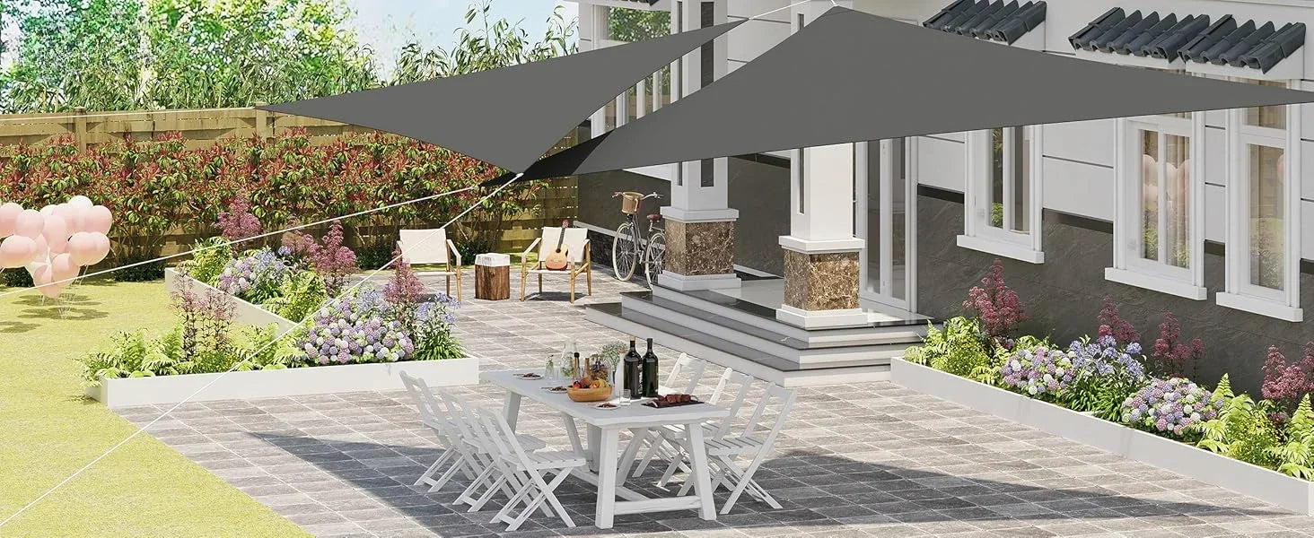 Triangle Sun Shade Sail Canopy UV Block Sunshade Sails Sunscreen for Outdoor Patio Garden Backyard Awning Sunsail with Free Rope Daniel’s Outdoor Company