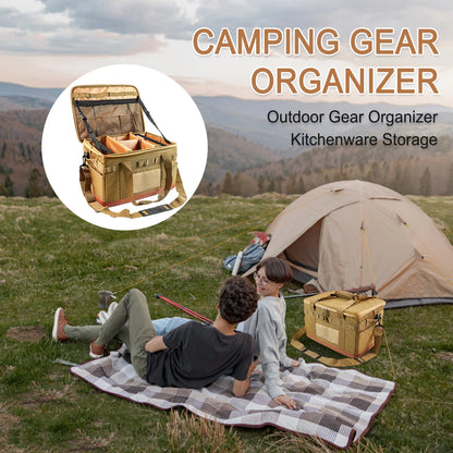 30L Camping Cooking Utensil Organizer Large Capacity Car Trunk Storage Bag Detachable Multifunctional Camping Stove Storage Case Daniel’s Outdoor Company