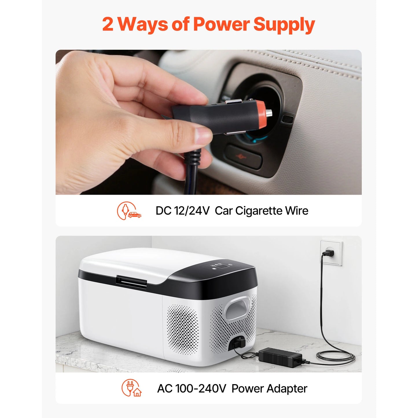 SucceBuy 15L Small Fridge Portable Car Freezer 12V/24V Mini Refrigerator Compressor Cooler for RVs Traveling Camping Outdoor Daniel’s Outdoor Company