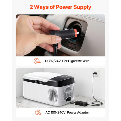 SucceBuy 15L Small Fridge Portable Car Freezer 12V/24V Mini Refrigerator Compressor Cooler for RVs Traveling Camping Outdoor Daniel’s Outdoor Company