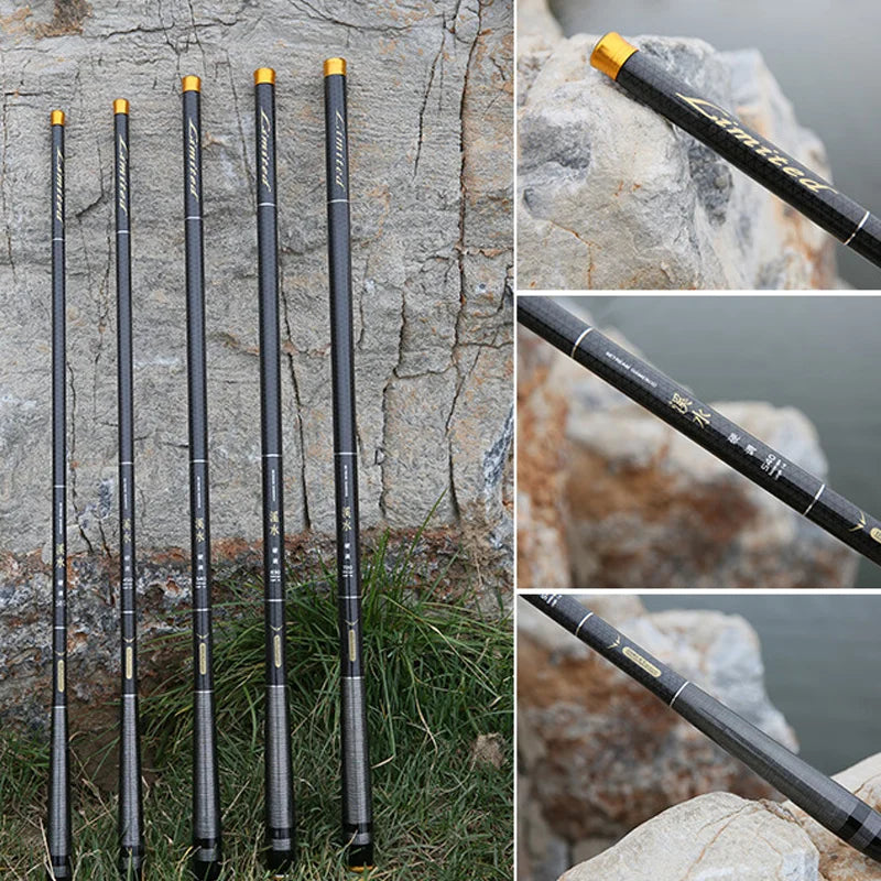 1pc Super Light Hard Carbon Fiber Hand Fishing Pole Telescopic Fishing Rod 3.6M/4.5M/5.4M/6.3M/7.2M Stream Rod Fishing Rod Daniel’s Outdoor Company