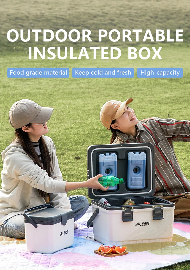 BISINNA Camping Ice Box Large Capacity Car Refrigerator Portable Cooler Box Outdoor Beach Fishing Picnic Barbecue Ice Bucket Daniel’s Outdoor Company