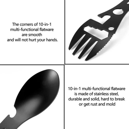 Outdoor Fork Spoon Versatile Outdoor Camping Tool Lightweight Fork Spoon Bottle Opener for Survival Tactical Utility for Easy Daniel’s Outdoor Company