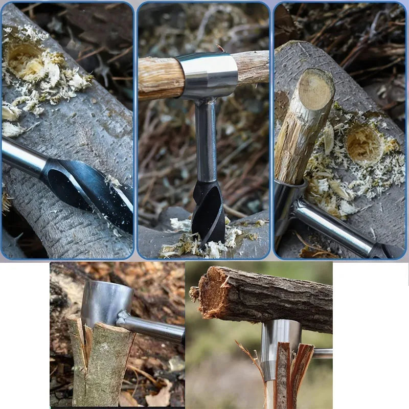 Auger Wrench Outdoor Survival Hand Drill Survival Gear Tool Sports Jungle Crafts Camping Bushcraft Accessories Daniel’s Outdoor Company