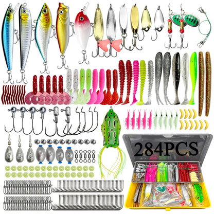 84/107/78/284/139pcs Fishing Lure Kit Soft And Hard Bait Set Applicable To All Water Layer Efficient Simulated Lure Set With Box Daniel’s Outdoor Company