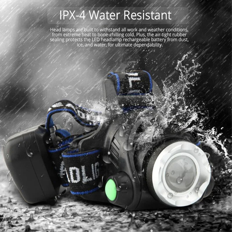Powerful LED Headlamp USB Rechargeable Telescopic Zoomable Headlight Outdoor Waterproof Work Head Lamp High Lumen Head Torch Daniel’s Outdoor Company