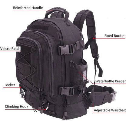 60L Military Tactical Backpack Army Molle Assault Rucksack Outdoor Travel Hiking Rucksacks Camping Hunting mochila hombre Daniel’s Outdoor Company
