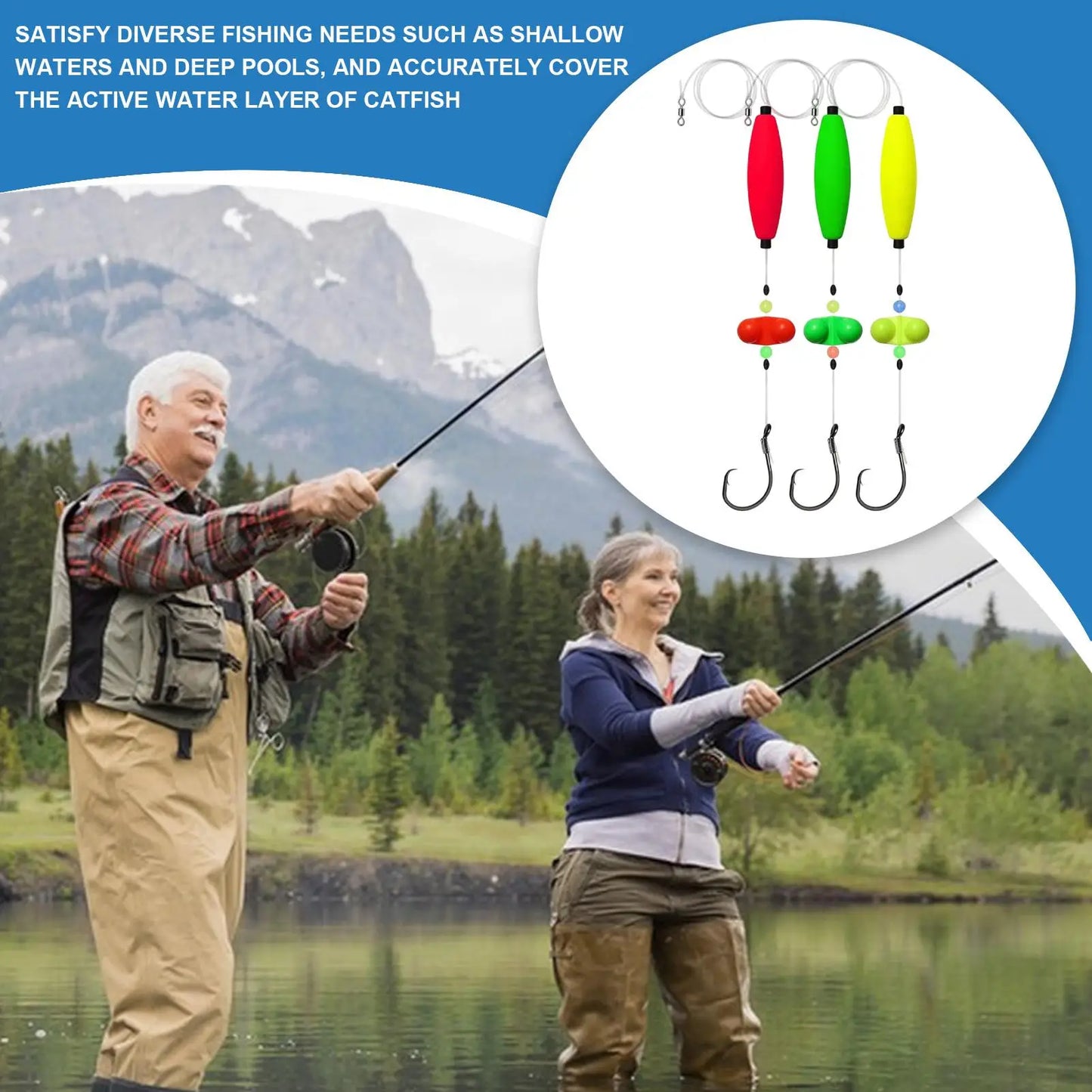 Catfish Fishing Rigs Catfishing Float Rigs Portable Freshwter Tackle Gear For Boyfriend Neighbor Grandfather Uncle Daniel’s Outdoor Company