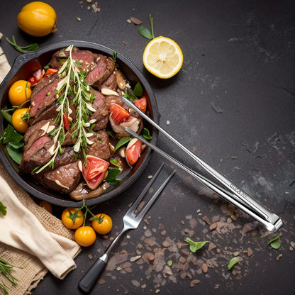 Grill Tongs Stainless Steel Food Tongs Metal Kitchen Tweezers Cooking Utensils for Salad Fish Steak Barbecue Buffet Daniel’s Outdoor Company