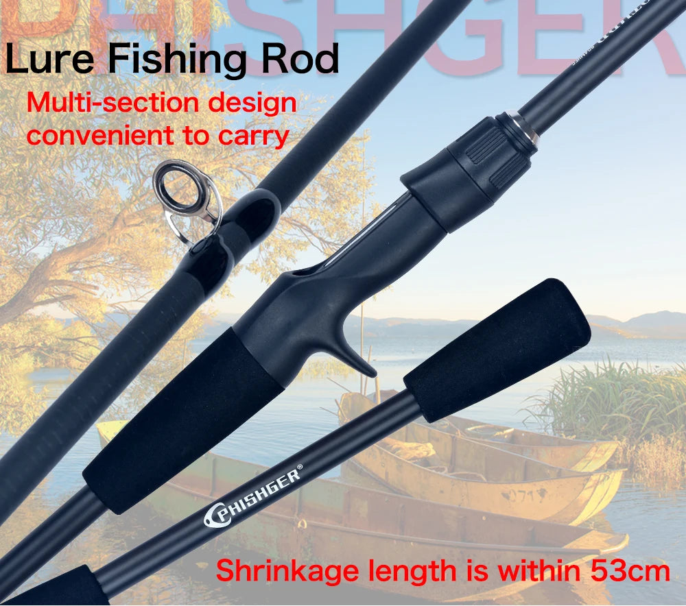 PHISHGER Spinning Baitcasting Travel Carbon Mini Goods For Fishing Rods Casting Weight 5-30g M Fast Ultralight Lure Trout Pole Daniel’s Outdoor Company