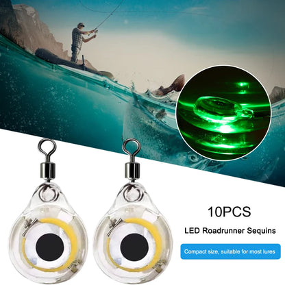 10-100Pcs Mini Fishing Lure Light LED Attracting Fish Light Underwater Eye Shape Fishing Bait Luminous Lure for Attracting Fish Daniel’s Outdoor Company