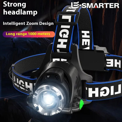 Powerful LED Headlamp USB Rechargeable Telescopic Zoomable Headlight Outdoor Waterproof Work Head Lamp High Lumen Head Torch Daniel’s Outdoor Company