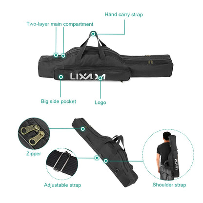 Lixada 100/130/150cm Fishing Bag Portable Folding Fishing Rod Reel Bag Fishing Tackle Carry Case Carrier Bag backpack fishing Daniel’s Outdoor Company