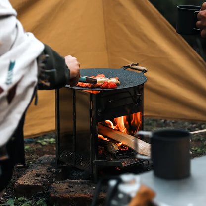 Camping Wood Burning Stove Portable Folding Camp Stove Collapsible Stove Campfire Stove for Outdoor Cooking Picnic Hiking BBQ Daniel’s Outdoor Company