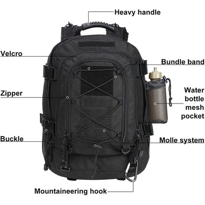 60L Military Tactical Backpack Army Molle Assault Rucksack Outdoor Travel Hiking Rucksacks Camping Hunting mochila hombre Daniel’s Outdoor Company