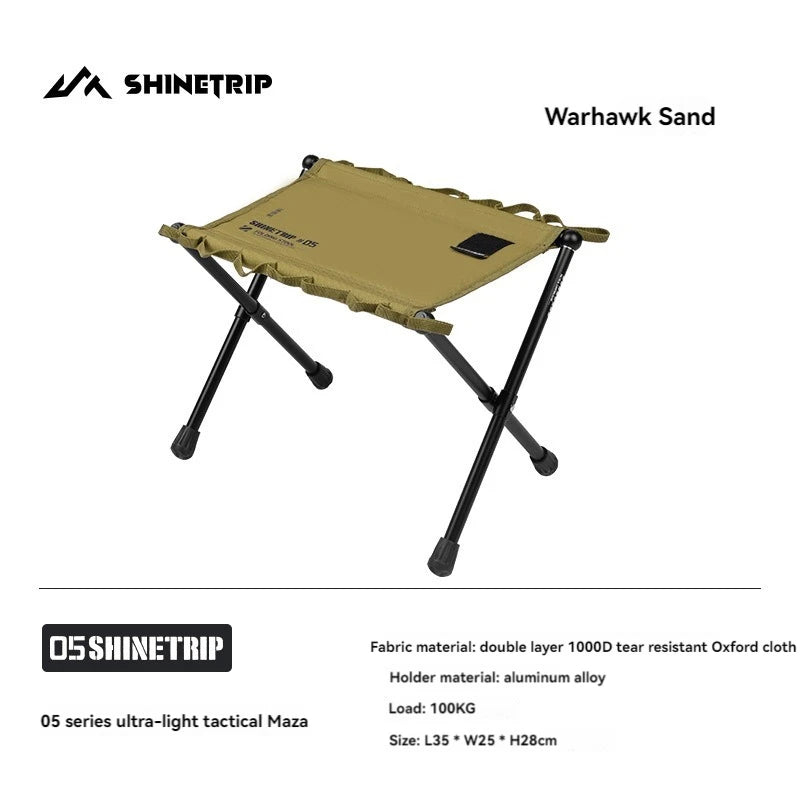 ShineTrip Outdoor 05 Series Mazza Ultra Light Folding Storage Aluminum Alloy Portable Folding Stool Mazza Daniel’s Outdoor Company