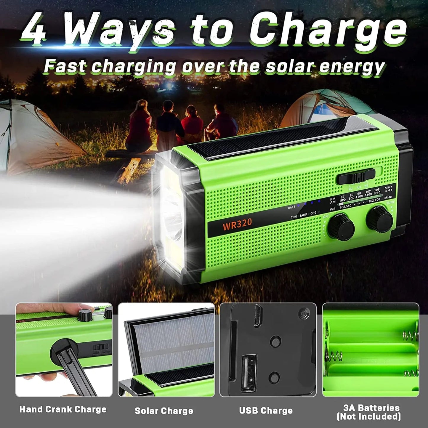 Emergency Radio Dual USB Rechargeable Daniel’s Outdoor Company