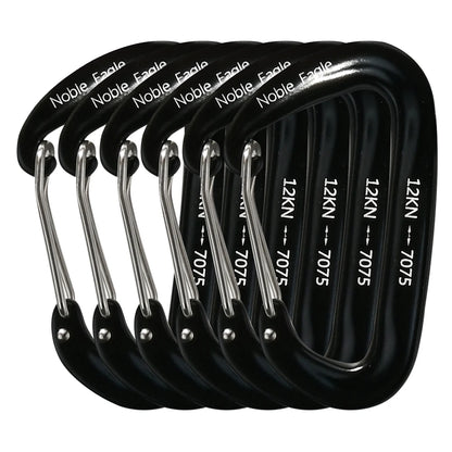 6PCS 12kN Aluminum D Ring Carabiners Heavy Duty Hook Lightweight Outdoor Camping Hiking Clips Buckle Set for Backpack Gear Daniel’s Outdoor Company