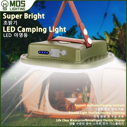 MOSLIGHTING Solar Chargin Tent Strong Light with Magnet Zoom Portable Torch Camping lantern Work Maintenance Lighting 80W LED Daniel’s Outdoor Company