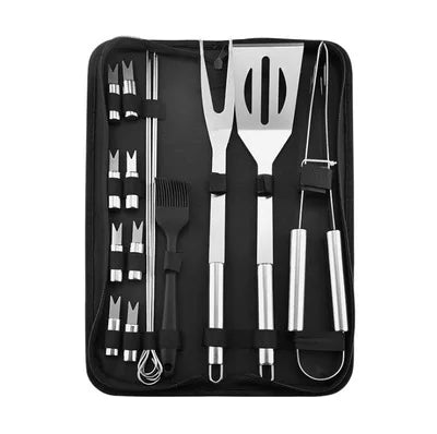 Stainless steel oven set barbecue combination tool outdoor BBQ barbecue set barbecue set storage portable cloth bag baking tool Daniel’s Outdoor Company