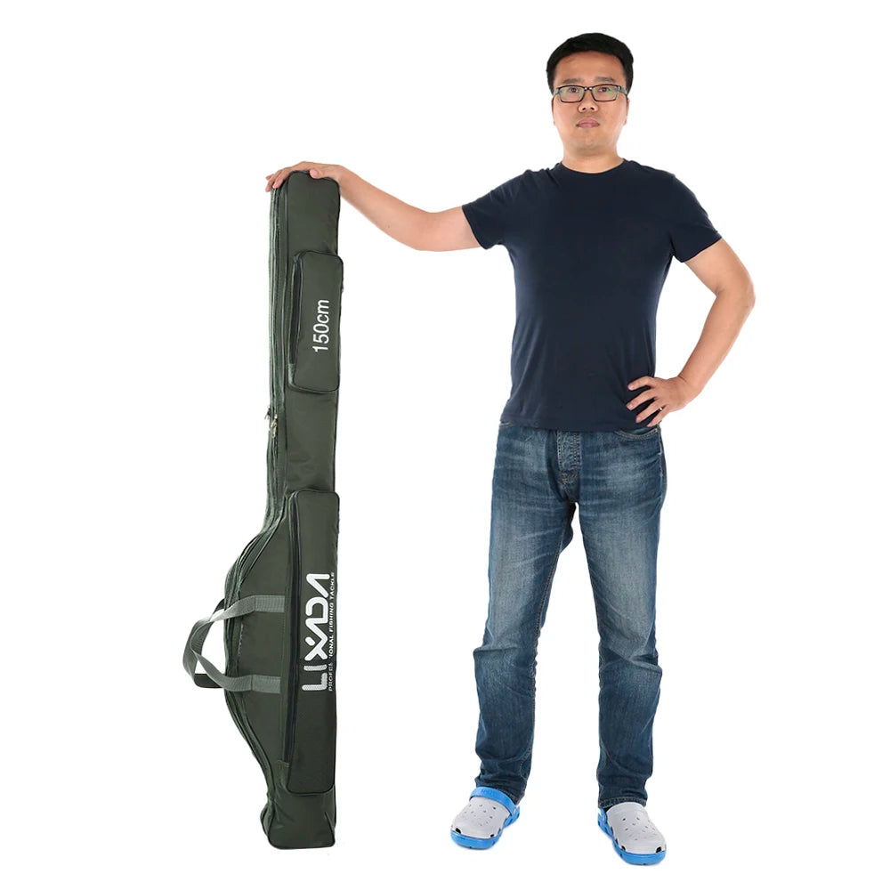 Lixada 100/130/150cm Fishing Bag Portable Folding Fishing Rod Reel Bag Fishing Tackle Carry Case Carrier Bag backpack fishing Daniel’s Outdoor Company