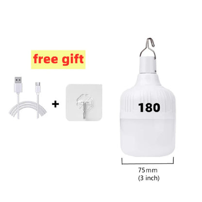 Portable Outdoor BBQ Camping Lights USB Rechargeable lamp LED Emergency Bulb Hook High Power Tents Lantern Night Lights Bulb Daniel’s Outdoor Company