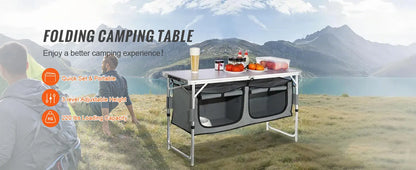 SucceBuy Camping Kitchen Table Quick set-up Folding Camping Table MDF Camping Table for Outdoor Picnics BBQ Camping RV Traveling Daniel’s Outdoor Company