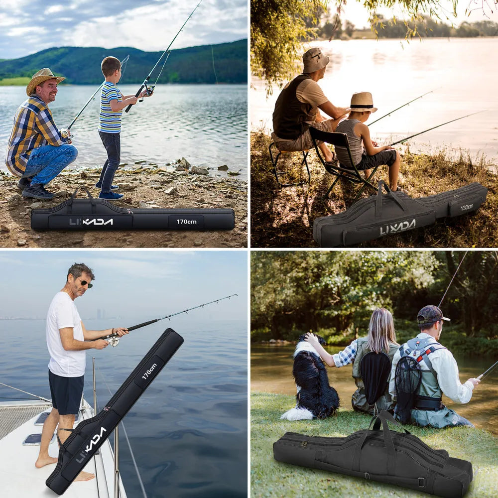 Lixada 100/130/150cm Fishing Bag Portable Folding Fishing Rod Reel Bag Fishing Tackle Carry Case Carrier Bag backpack fishing Daniel’s Outdoor Company