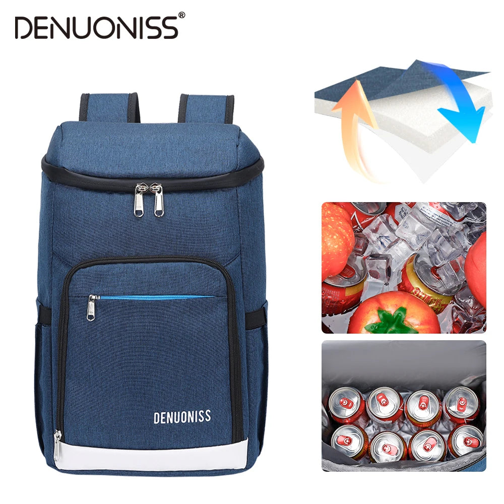 DENUONISS Thermal Cooler Backpack Insulated Cooler Bag Fridge Thickened Waterproof Portable Refrigerated Bag With Bottle Opener Daniel’s Outdoor Company
