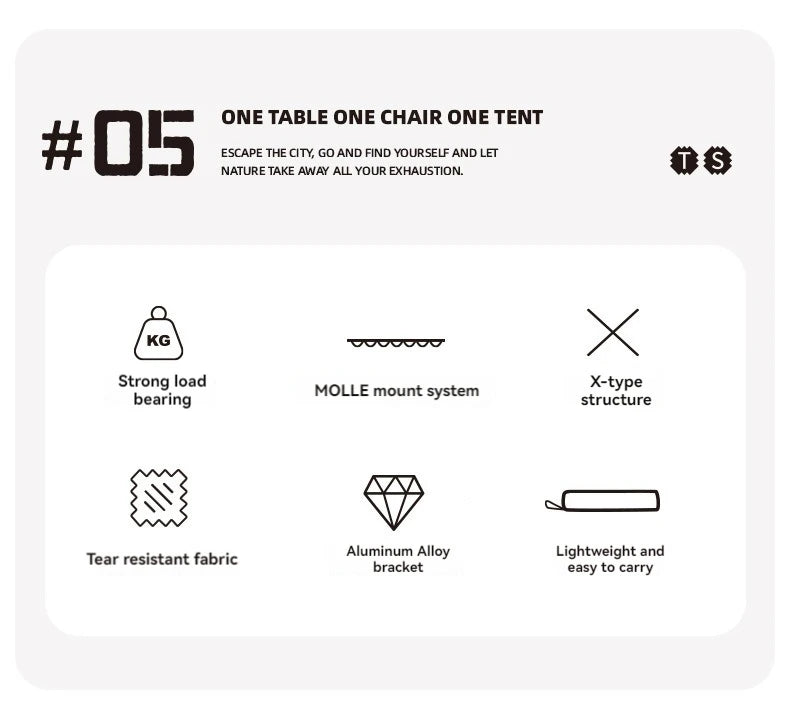 ShineTrip Outdoor 05 Series Mazza Ultra Light Folding Storage Aluminum Alloy Portable Folding Stool Mazza Daniel’s Outdoor Company