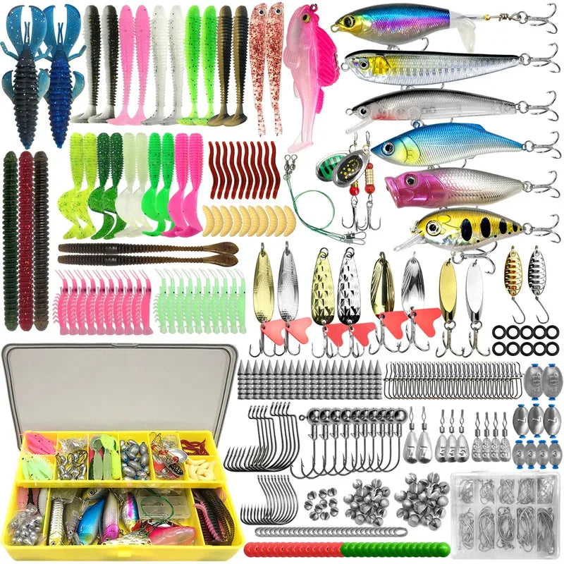 Fishing 83/133/193/239/409pcs Fishing Lure Kit For Trout/Pike/Bass Multi-Lure Fishing Set Layered Tackle Pro Gear Tackle Box Daniel’s Outdoor Company