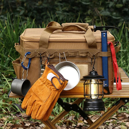 30L Camping Cooking Utensil Organizer Large Capacity Car Trunk Storage Bag Detachable Multifunctional Camping Stove Storage Case Daniel’s Outdoor Company