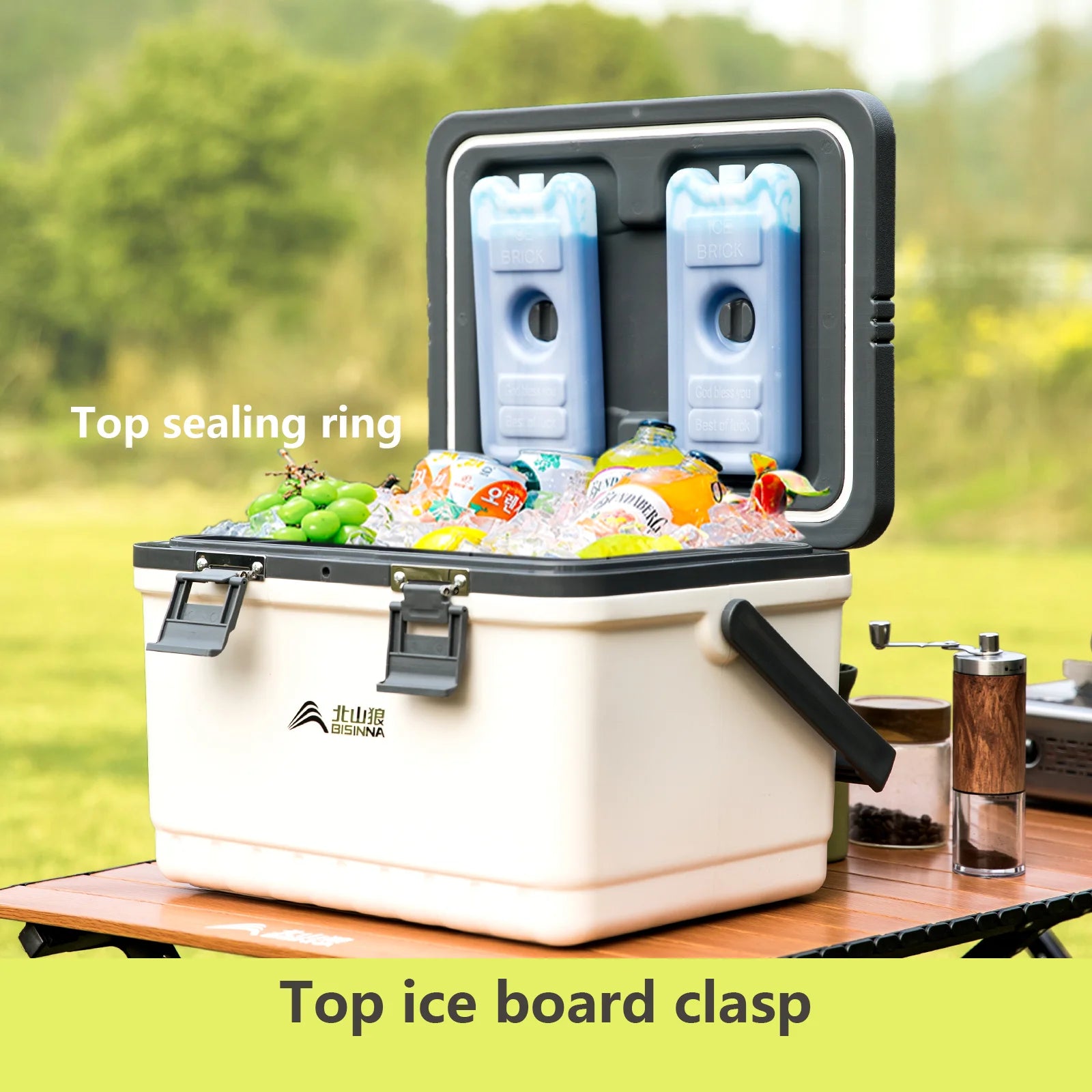 BISINNA Camping Ice Box Large Capacity Car Refrigerator Portable Cooler Box Outdoor Beach Fishing Picnic Barbecue Ice Bucket Daniel’s Outdoor Company