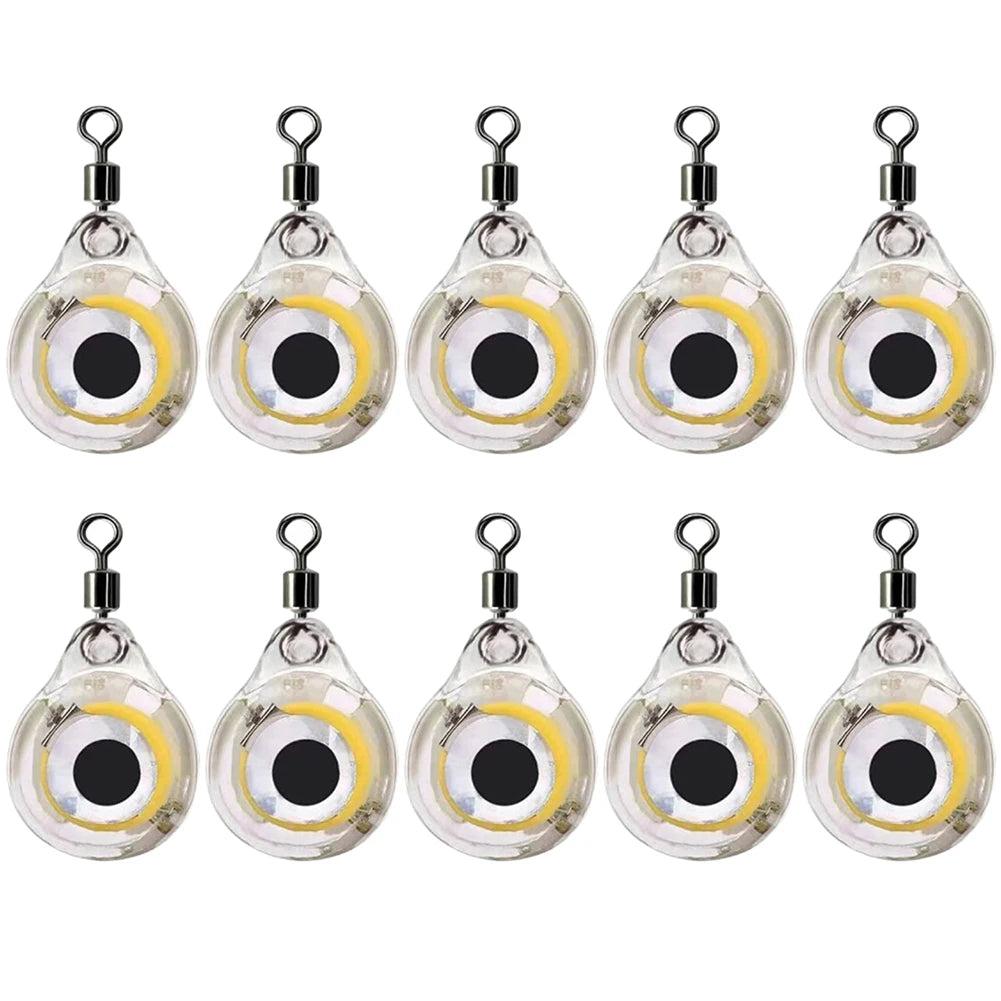 10-100Pcs Mini Fishing Lure Light LED Attracting Fish Light Underwater Eye Shape Fishing Bait Luminous Lure for Attracting Fish Daniel’s Outdoor Company