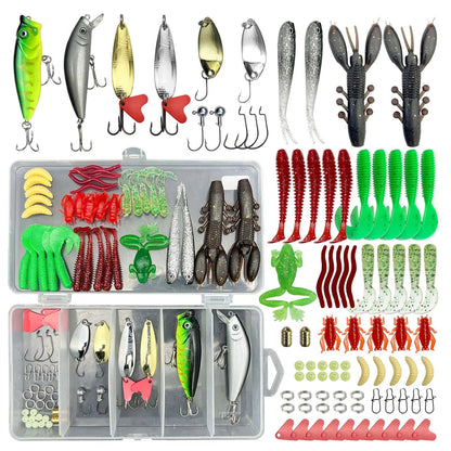 84/107/78/284/139pcs Fishing Lure Kit Soft And Hard Bait Set Applicable To All Water Layer Efficient Simulated Lure Set With Box Daniel’s Outdoor Company