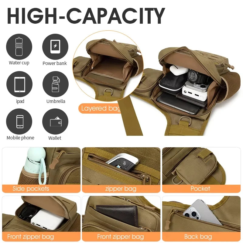 Camping Climbing Bag Chest Pouch For Men Cycling Hiking Travel Outdoor Sport Tactical Crossbody Molle Fishing Waist Fanny Pack Daniel’s Outdoor Company