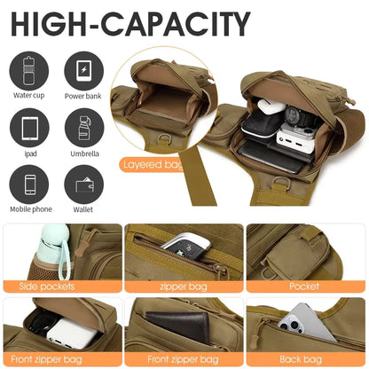 Camping Climbing Bag Chest Pouch For Men Cycling Hiking Travel Outdoor Sport Tactical Crossbody Molle Fishing Waist Fanny Pack Daniel’s Outdoor Company