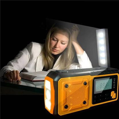 LOTOTG Portable Emergency Solar Power Radio Hand Crank Charging AM/FM Weather Radio Led Reading Flashlight Bank Phone Charger Daniel’s Outdoor Company