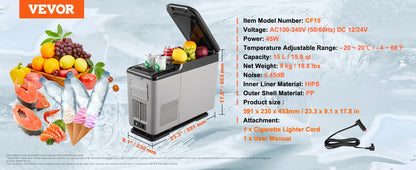 SucceBuy 8L to 75L Car Refrigerator Fridge Portable Icebox Single&Dual Zone w/Blue Tooth Temp Adjustable for Outdoor Camping RV Daniel’s Outdoor Company