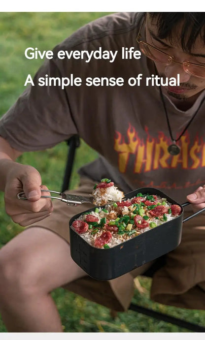BLACKDOG Outdoor Lunch Box Aluminum 800ML Camping Cooker Ultralight Portable Multi-function Travel Picnic Tableware Cookware Daniel’s Outdoor Company