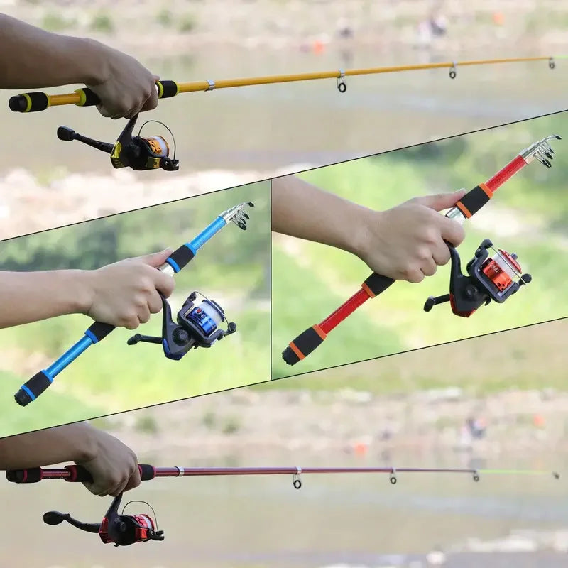 Fishing Pole Set Full Kits With Telescopic Fishing Rod And Spinning Reel Baits Hooks Travel Pole Set Daniel’s Outdoor Company
