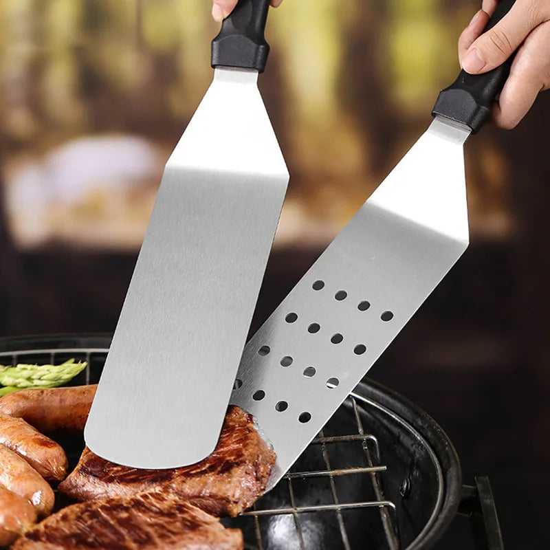 Kitchen Stainless Steel Scraper Cooking Spatula Barbecue Spatula Plate Barbecue Spatula Hamburger Spatula Cooking Utensils Daniel’s Outdoor Company