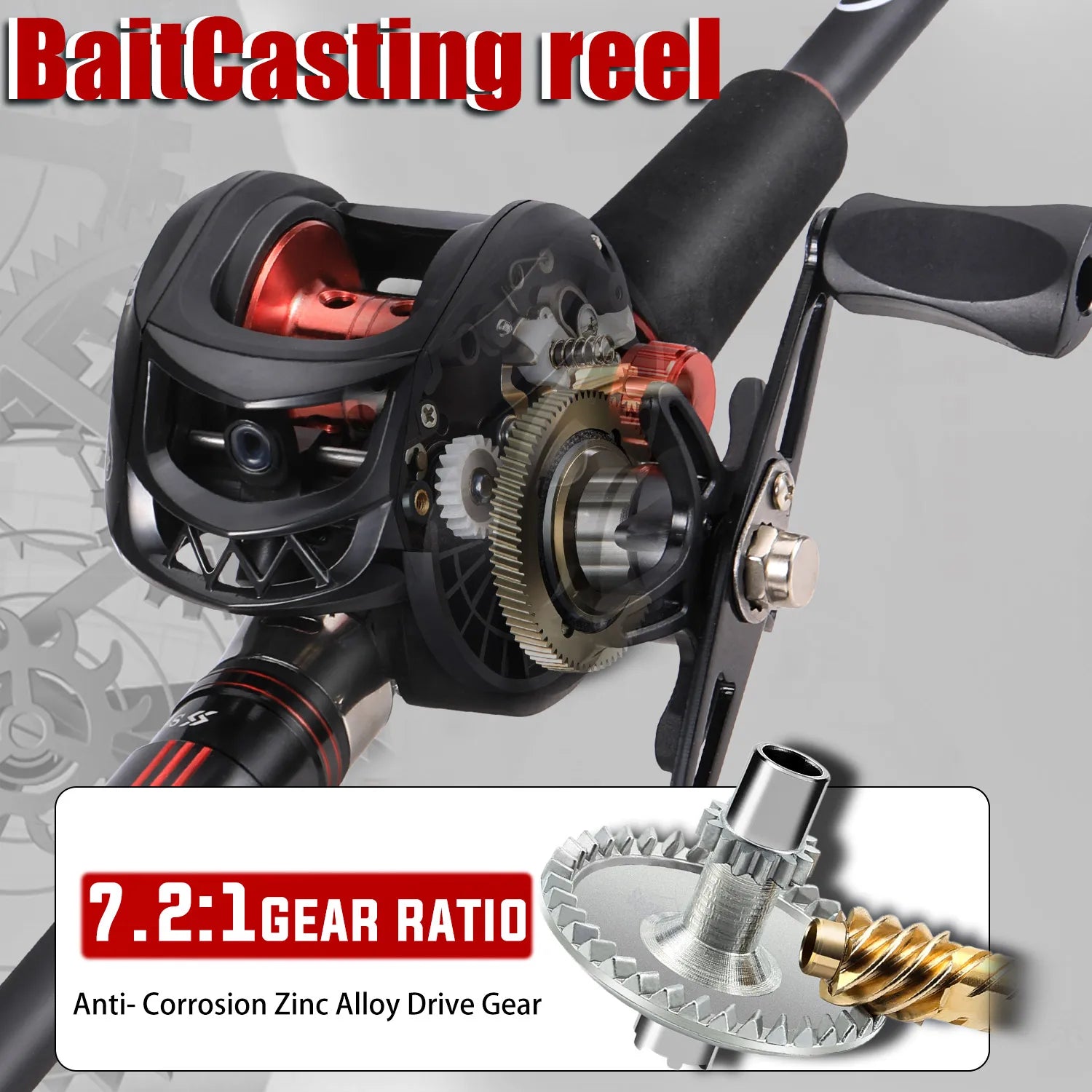 Sougayilang 1.8~2.1m Carbon Fiber Casting Rod and 7.2:1 Gear Ratio Baitcasting Reel Fishing Rod Reel Set Max Drag 10kg for Bass Daniel’s Outdoor Company