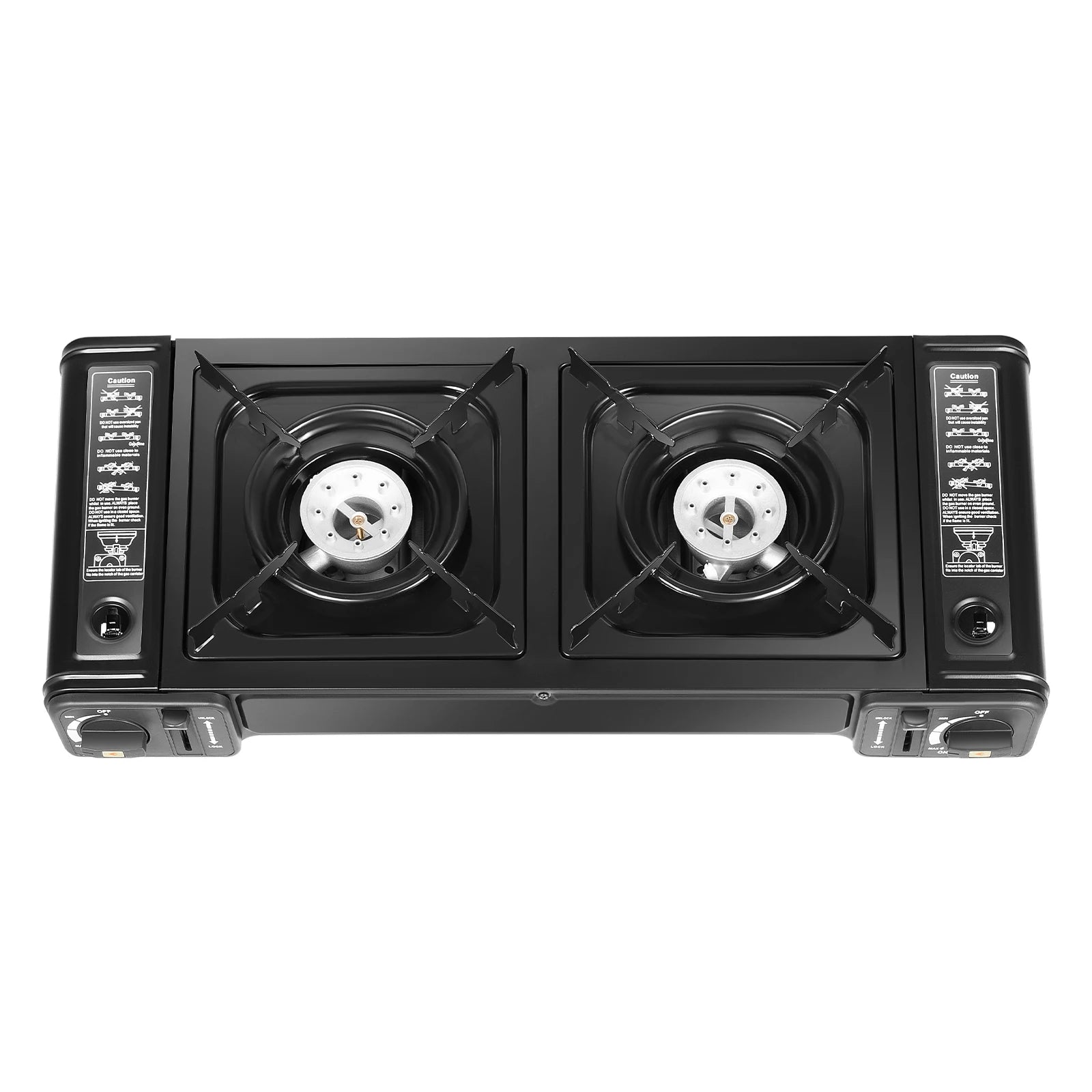 2500W Portable Camping Stove 2 Burners Camping Stove with Baking Tray&Portable Case use  Butane or LPG Home Application Outdoor Daniel’s Outdoor Company