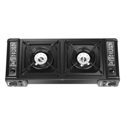 2500W Portable Camping Stove 2 Burners Camping Stove with Baking Tray&Portable Case use  Butane or LPG Home Application Outdoor Daniel’s Outdoor Company