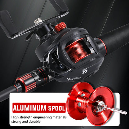 Sougayilang 1.8~2.1m Carbon Fiber Casting Rod and 7.2:1 Gear Ratio Baitcasting Reel Fishing Rod Reel Set Max Drag 10kg for Bass Daniel’s Outdoor Company