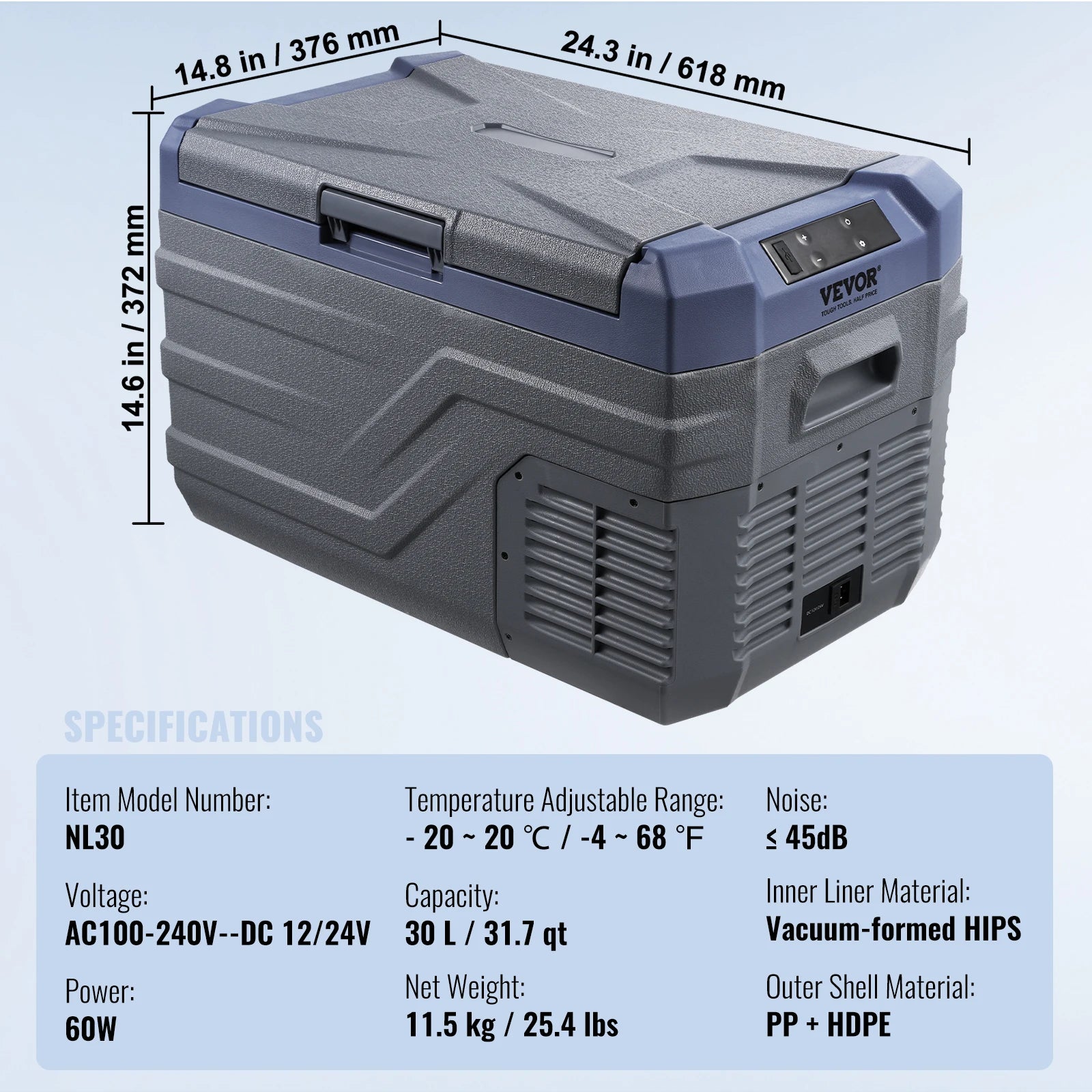 SucceBuy 8L to 75L Car Refrigerator Fridge Portable Icebox Single&Dual Zone w/Blue Tooth Temp Adjustable for Outdoor Camping RV Daniel’s Outdoor Company